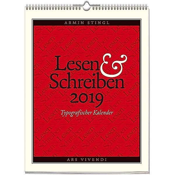 Lesen & Schreiben - Typografischer Kalender 2019, Armin Stingl