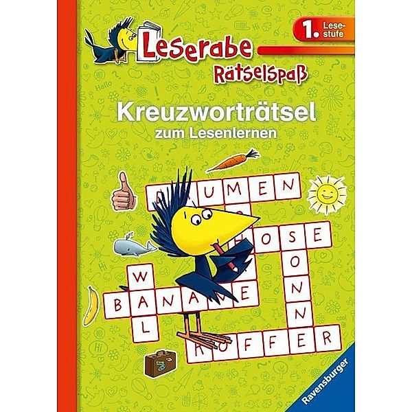 Leserabe - Rätselspass / Kreuzworträtsel zum Lesenlernen (1. Lesestufe), grün; ., Martine Richter