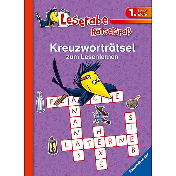 Leserabe - Rätselspass / Leserabe: Kreuzworträtsel zum Lesenlernen (1. Lesestufe), lila, Martine Richter