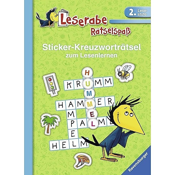 Leserabe, Rätselspaß / Leserabe: Sticker-Kreuzworträtsel zum Lesenlernen (2. Lesestufe), grün, Anne Johannsen