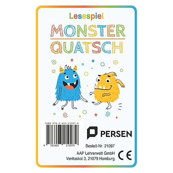 Lesespiel Monster-Quatsch, m. 1 Beilage, Janet Stadelmeier
