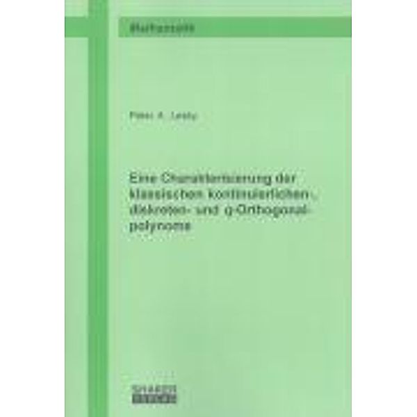 Lesky, P: Charakterisierung der klassischen kontinuierlichen, Peter A Lesky