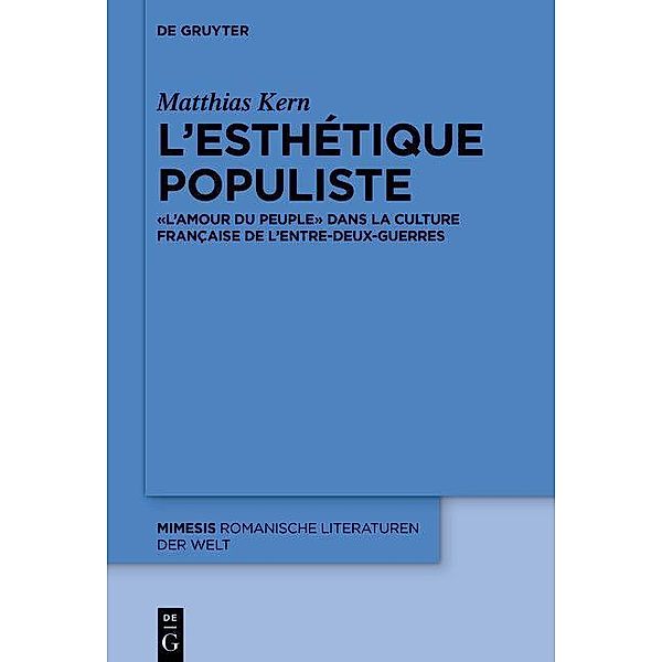 L'esthétique populiste / mimesis, Matthias Kern