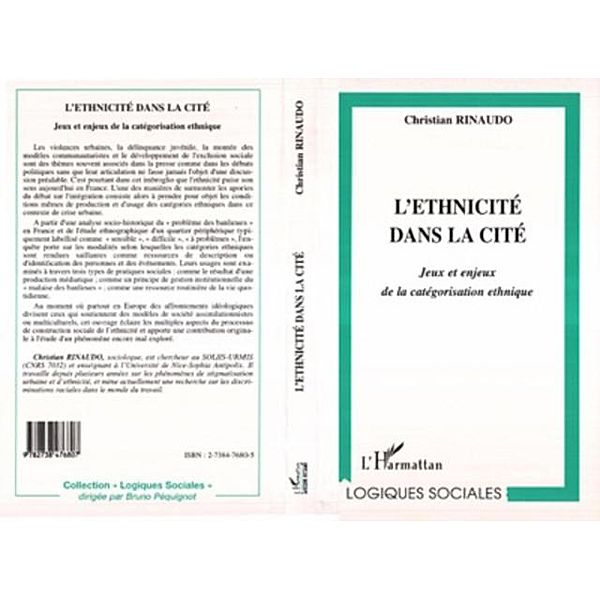 L'ETHNICITE DANS LA CITE / Hors-collection, Christian Rinaudo