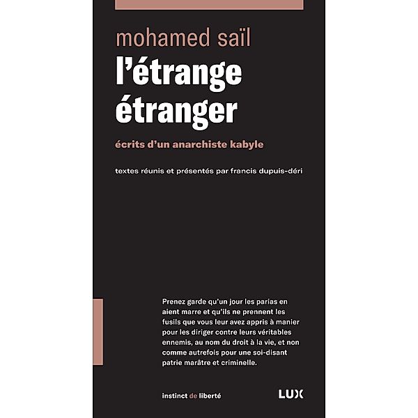 L'etrange etranger / Lux Editeur, Sail Mohamed Sail