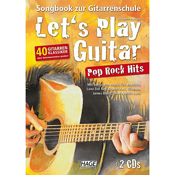 Let's Play Guitar Pop Rock Hits, m. 2 Audio-CDs, Alexander Espinosa