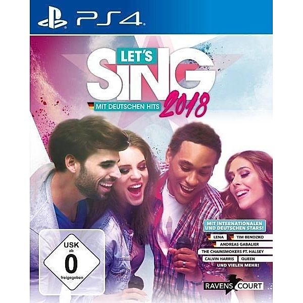 Let's Sing 2018 mit Deutschen Hits, 1 PS4-Blu-Ray Disc + 2 Mikrofone