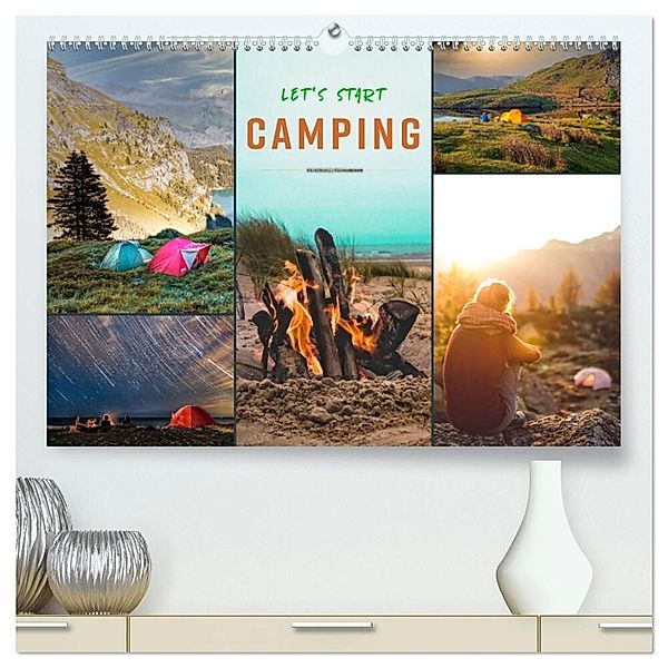 Let's start Camping (hochwertiger Premium Wandkalender 2024 DIN A2 quer), Kunstdruck in Hochglanz, Peter Roder
