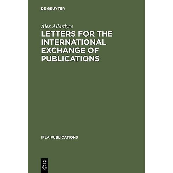 Letters for the international exchange of publications, Alex Allardyce