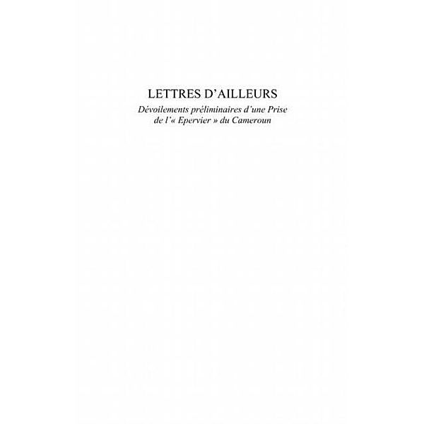 Lettres d'ailleurs / Hors-collection, J-M. Atangana Mebara