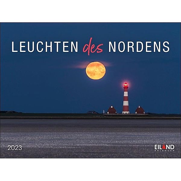 Leuchten des Nordens Mini-Broschurkalender 2023. Foto-Wandkalender mit Leuchtturmaufnahmen und Platz für Notizen. Kalend
