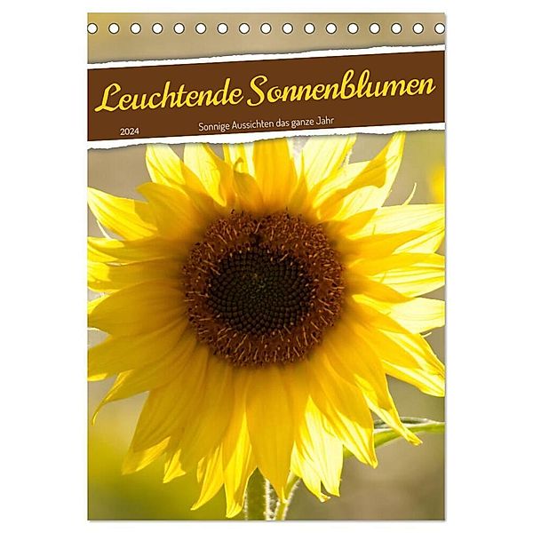 Leuchtende Sonnenblumen, sonnige Aussichten das ganze Jahr (Tischkalender 2024 DIN A5 hoch), CALVENDO Monatskalender, Sabine Löwer