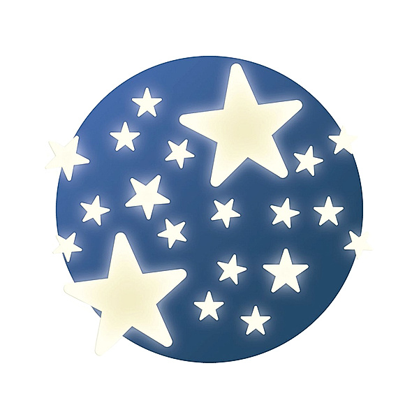 Djeco Leuchtende Wandsticker STARS 65-teilig in weiß