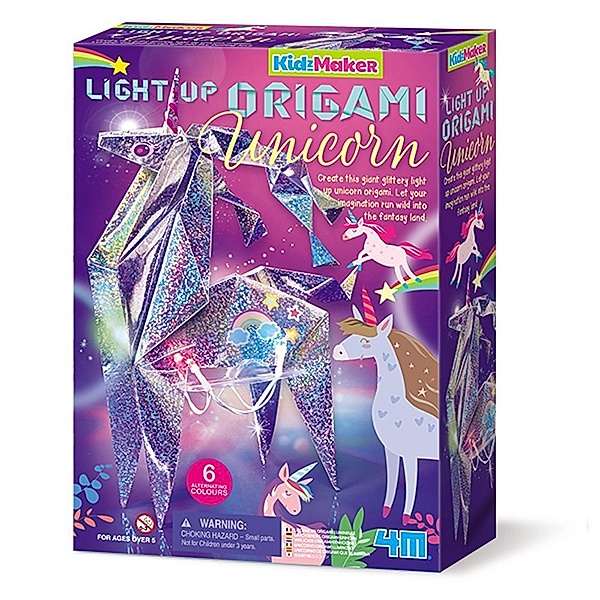 4M, HCM Kinzel Leuchtendes Origami Einhorn - KidzMaker