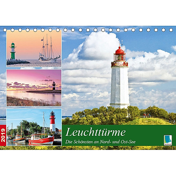 Leuchttürme: Die Schönsten an Nord- und Ostsee (Tischkalender 2019 DIN A5 quer), Calvendo