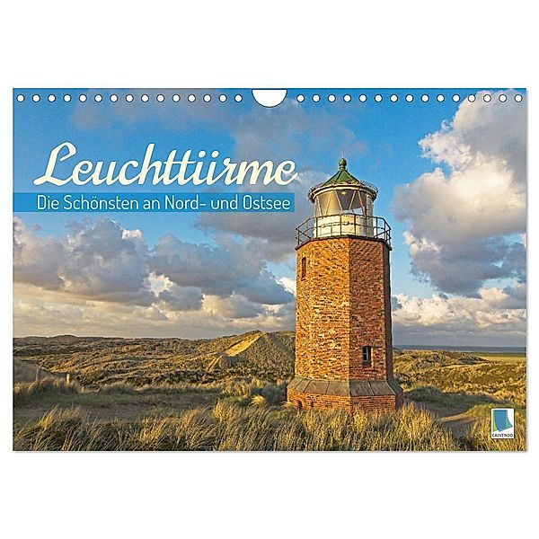 Leuchttürme: Die Schönsten an Nord- und Ostsee (Wandkalender 2024 DIN A4 quer), CALVENDO Monatskalender, Calvendo