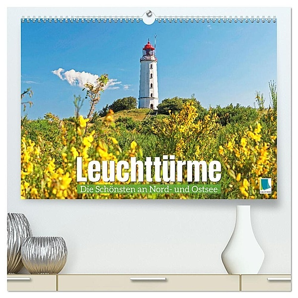 Leuchttürme: Die Schönsten an Nord- und Ostsee (hochwertiger Premium Wandkalender 2024 DIN A2 quer), Kunstdruck in Hochglanz, Calvendo