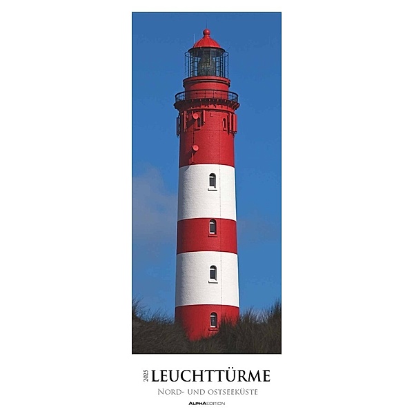 Leuchttürme - Nord- und Ostseeküste 2025 - Streifenkalender XXL 25x69 cm - Bildkalender im Hochformat - Wandplaner - Leuchtturmkalender