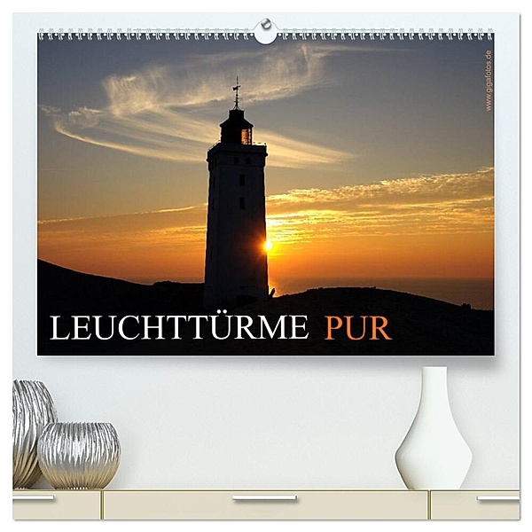 Leuchttürme PUR (hochwertiger Premium Wandkalender 2024 DIN A2 quer), Kunstdruck in Hochglanz, Werner Prescher
