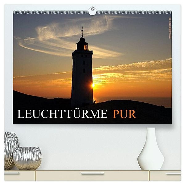 Leuchttürme PUR (hochwertiger Premium Wandkalender 2025 DIN A2 quer), Kunstdruck in Hochglanz, Calvendo, Werner Prescher