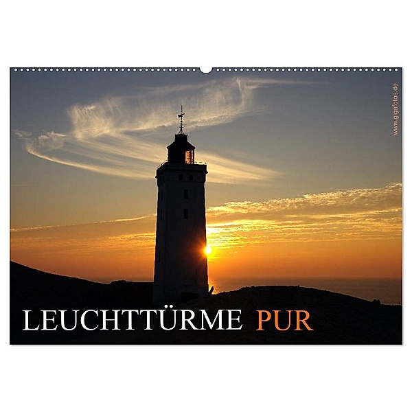 Leuchttürme PUR (Wandkalender 2024 DIN A2 quer), CALVENDO Monatskalender, Werner Prescher