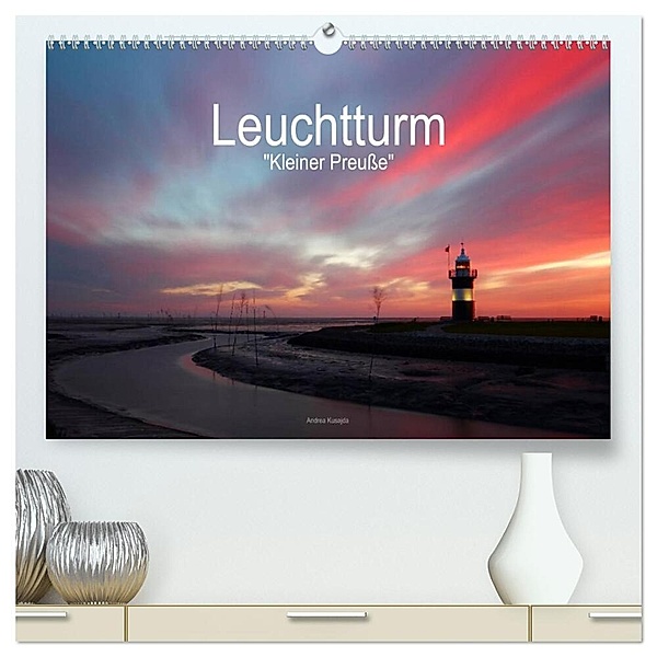 Leuchtturm Kleiner Preuße (hochwertiger Premium Wandkalender 2024 DIN A2 quer), Kunstdruck in Hochglanz, Andrea Kusajda