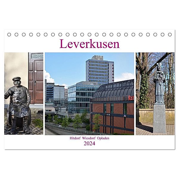 Leverkusen Hitdorf Wiesdorf Opladen (Tischkalender 2024 DIN A5 quer), CALVENDO Monatskalender, Renate Grobelny
