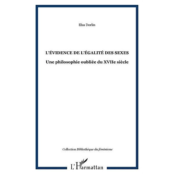 L'EVIDENCE DE L'EGALITE DES SEXES / Hors-collection, Elsa Dorlin