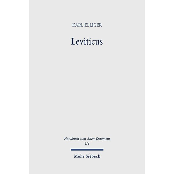 Leviticus, Karl Elliger