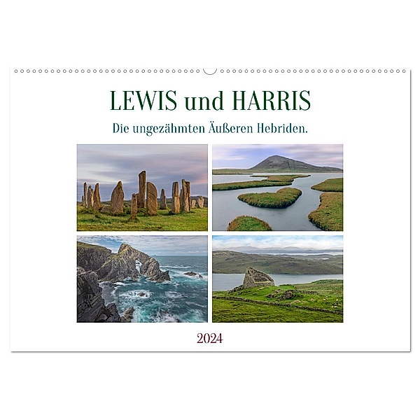 Lewis und Harris, die ungezähmten Äußeren Hebriden. (Wandkalender 2024 DIN A2 quer), CALVENDO Monatskalender, Calvendo, Joana Kruse