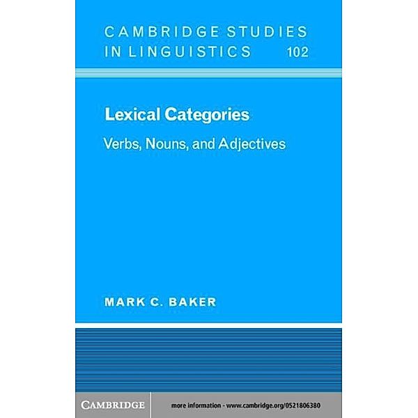 Lexical Categories, Mark C. Baker