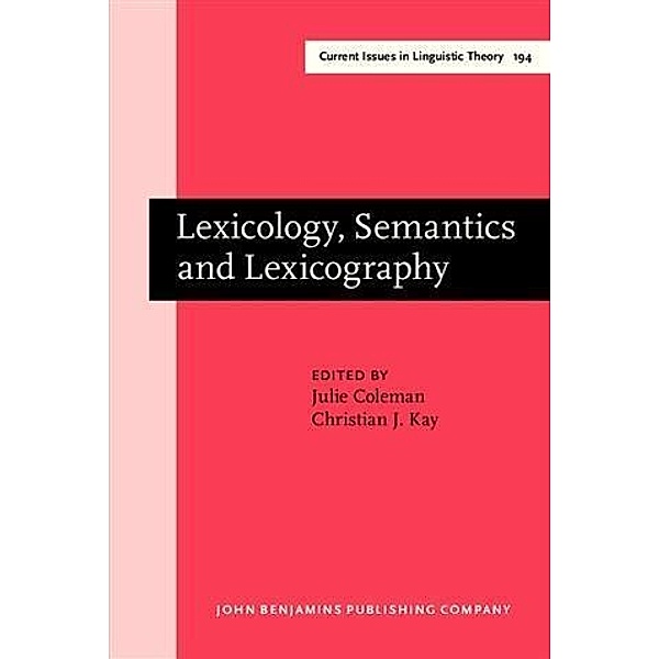 Lexicology, Semantics and Lexicography