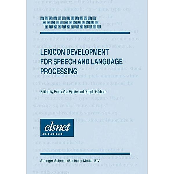 Lexicon Development for Speech and Language Processing / Text, Speech and Language Technology