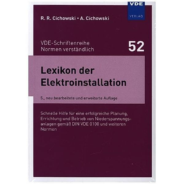 Lexikon der Elektroinstallation, Rolf Rüdiger Cichowski, Anjo Cichowski