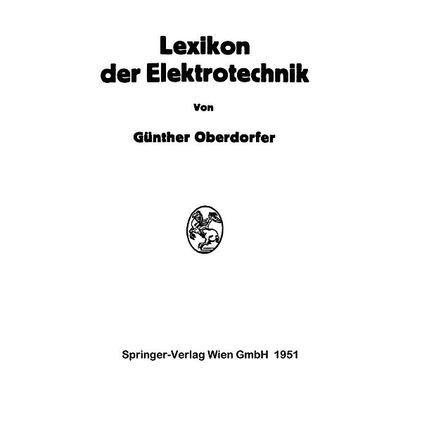Lexikon der Elektrotechnik, Günther Oberdorfer