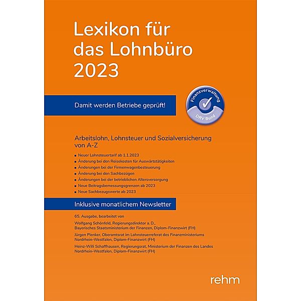 Lexikon für das Lohnbüro 2023 (E-Book EPUB), Wolfgang Schönfeld, Jürgen Plenker, Heinz-Willi Schaffhausen