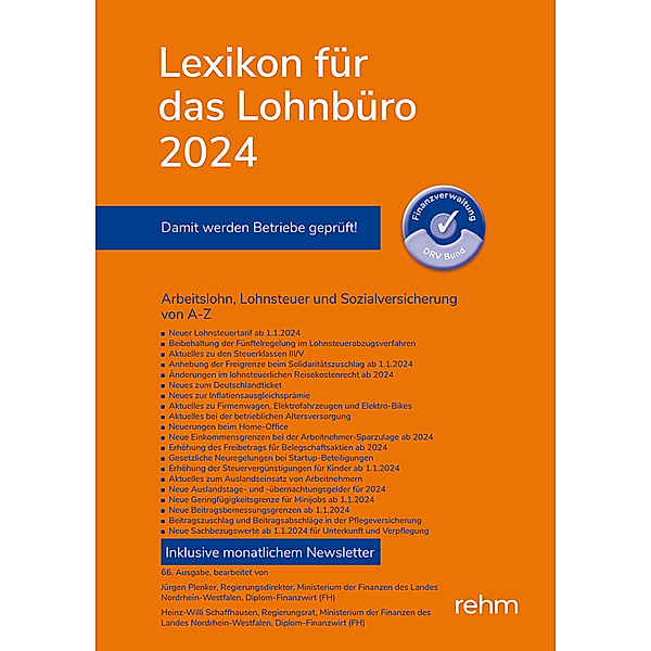 Lexikon für das Lohnbüro 2024, Wolfgang Schönfeld, Jürgen Plenker, Heinz-Willi Schaffhausen