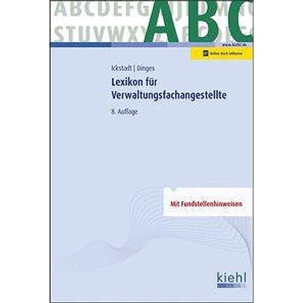 Lexikon für Verwaltungsfachangestellte, m. 1 Buch, m. 1 Beilage, Ewald Ickstadt, Marvin Dinges