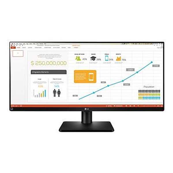 LG 34UB67-B 86,36cm 34Zoll 2.560x1.080 21:9 UltraWide TFT-LCD LED Monitor AH-IPS 300cd 5Mio:1 5ms 2xHDMI DVI-D D.Port 2x7W schwarz