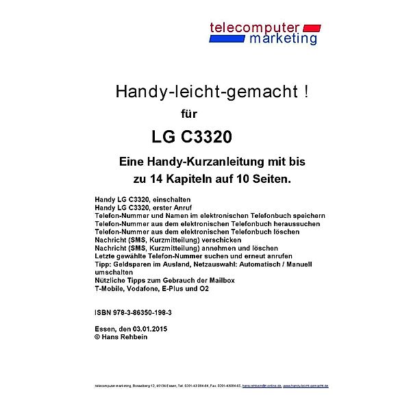 LG C3320-leicht-gemacht, Hans Rehbein