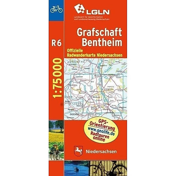 LGN Radwanderkarte Niedersachsen - Grafschaft Bentheim