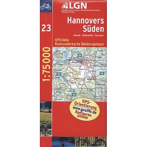 LGN Radwanderkarte Niedersachsen - Hannovers Süden