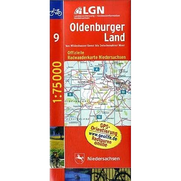 LGN Radwanderkarte Niedersachsen - Oldenburger Land