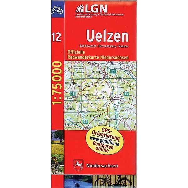 LGN Radwanderkarte Niedersachsen - Uelzen