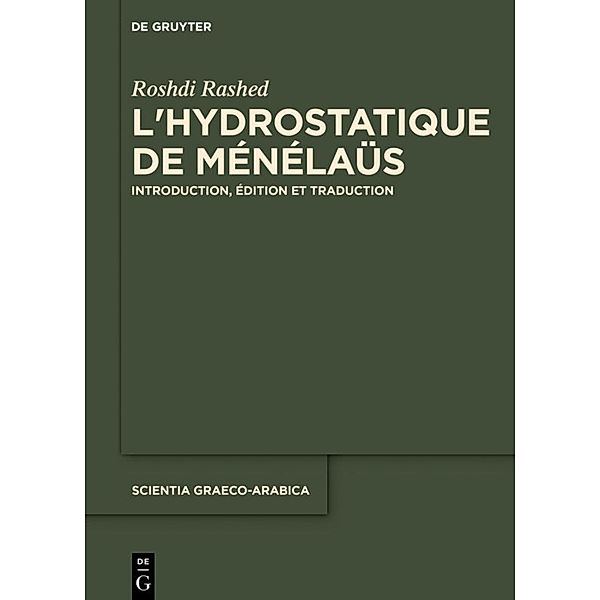L'hydrostatique de Ménélaüs, Roshdi Rashed