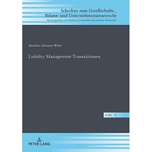 Liability Management Transaktionen, Weber Matthias Sebastian Weber