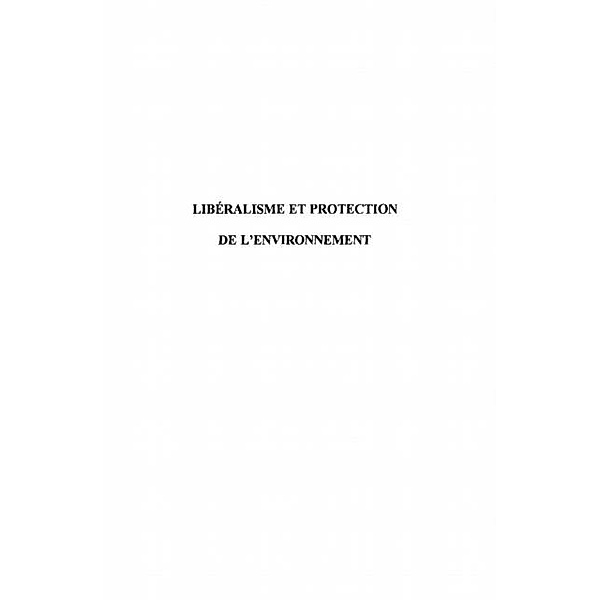 LIBERALISME ET PROTECTION DE L'ENVIRONNEMENT / Hors-collection, Michelle Kergoat
