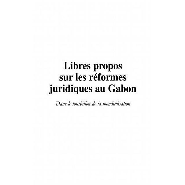 Libres propos sur les reformesjuridique / Hors-collection, Jean