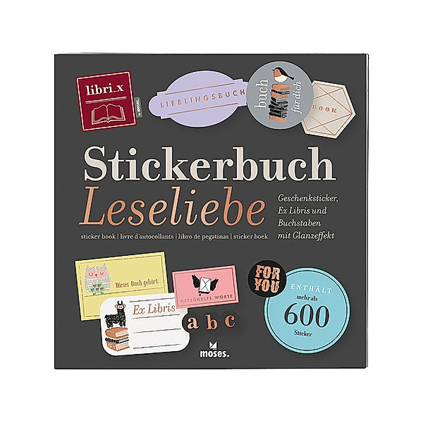 moses Verlag Libri_x Stickerbuch LESELIEBE mit 600 Stickern