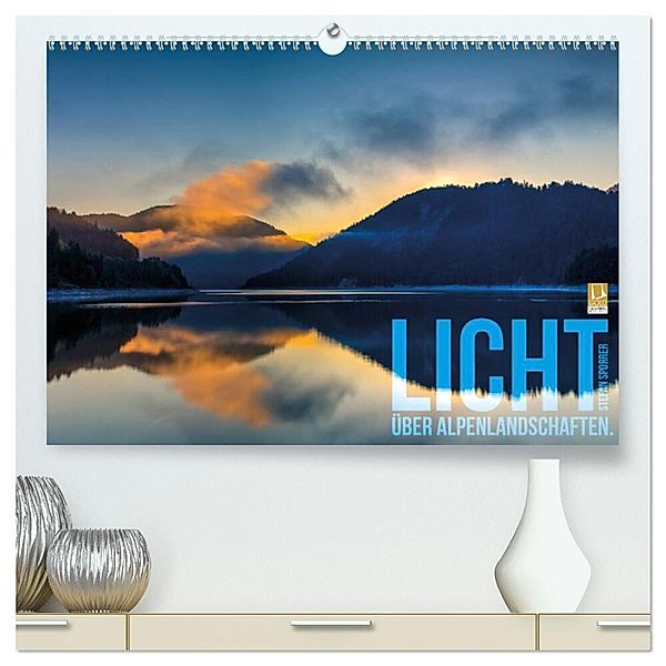 Licht über Alpenlandschaften (hochwertiger Premium Wandkalender 2024 DIN A2 quer), Kunstdruck in Hochglanz, Stefan Sporrer